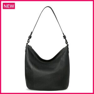 Large Capacity Genuine Leather Hobo Bag with Adjustable Straps for Work